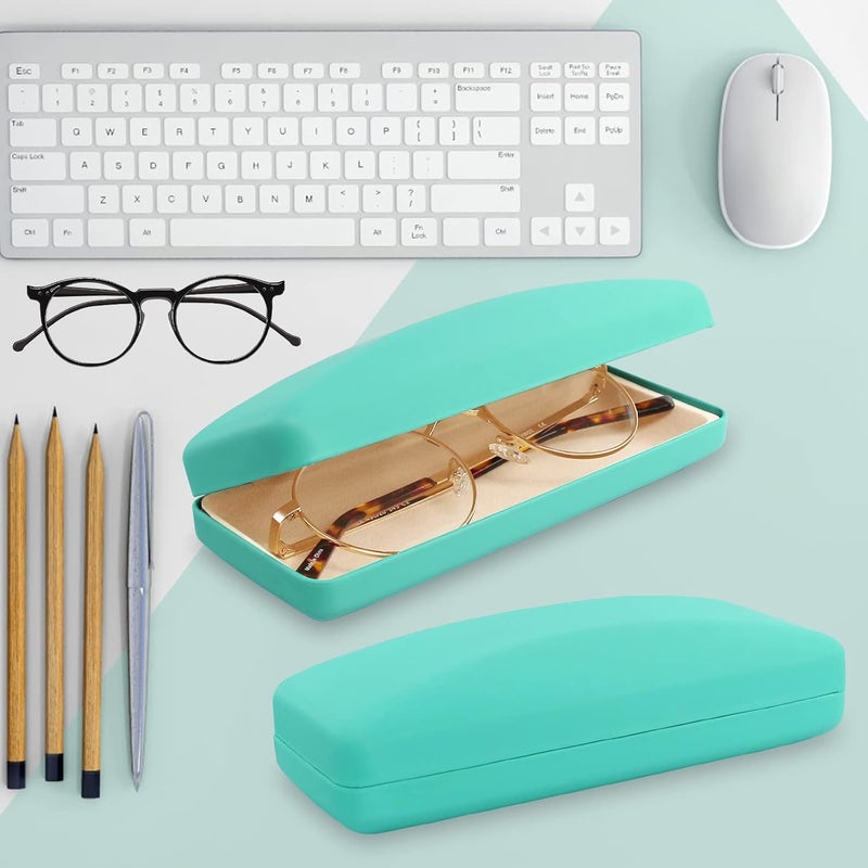 SMARTTOP Hard Shell Eyeglass Case- Glass Case With Cleaning Cloth, Glasses Case hard shell for men women - Image 5
